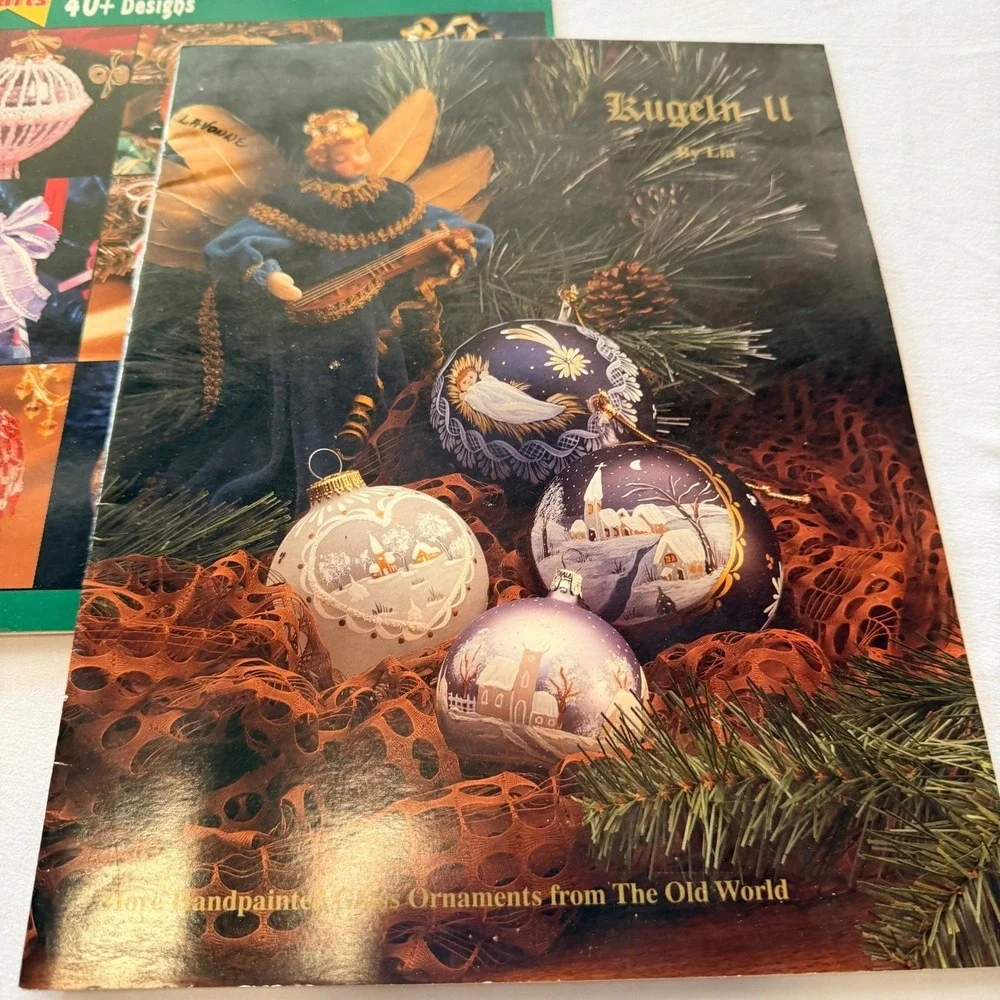 Design‎ Originals Kugeln II & Magic on Glass Ornament Craft Book Lot of 2